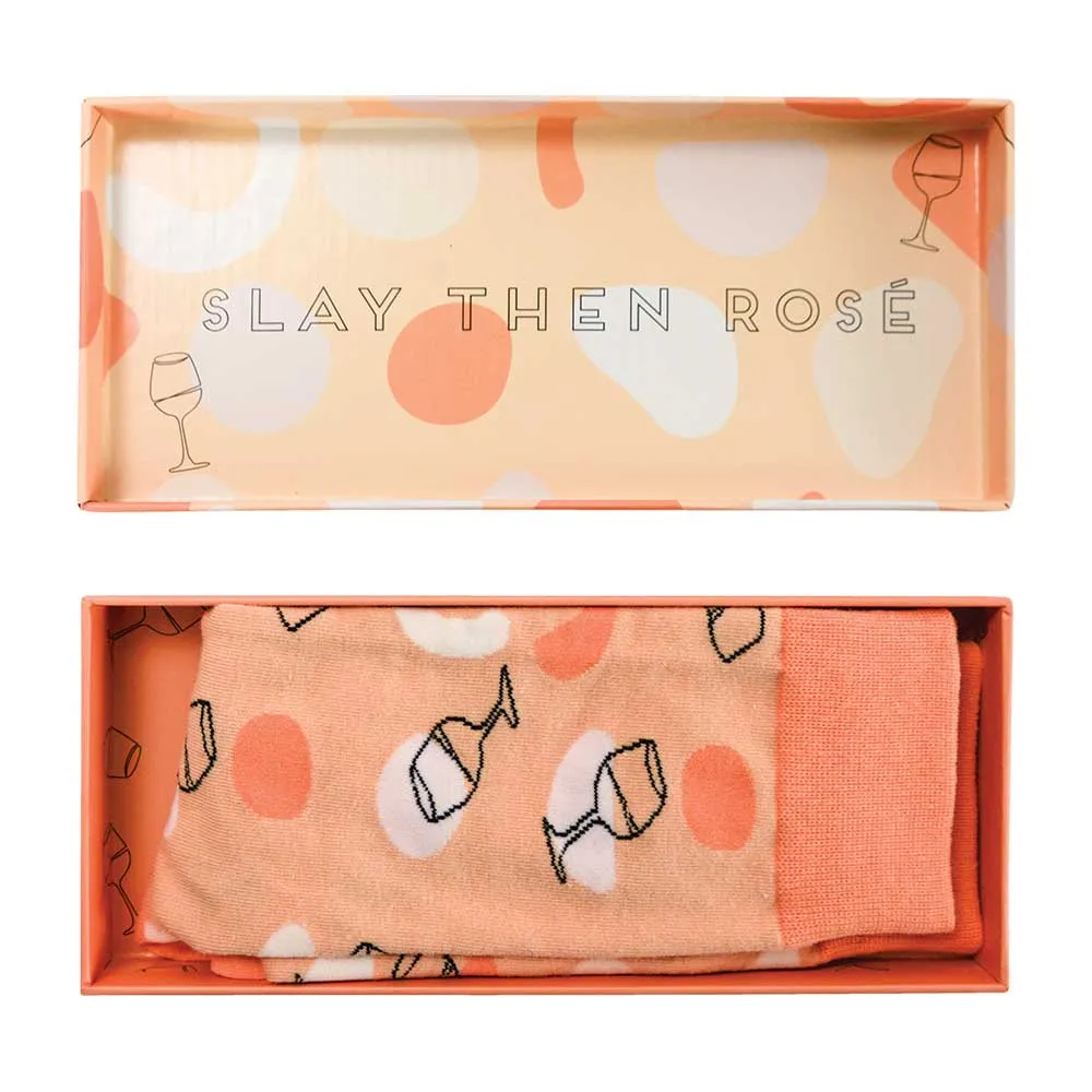 Boxed Jacquard Socks - Give Me Rose