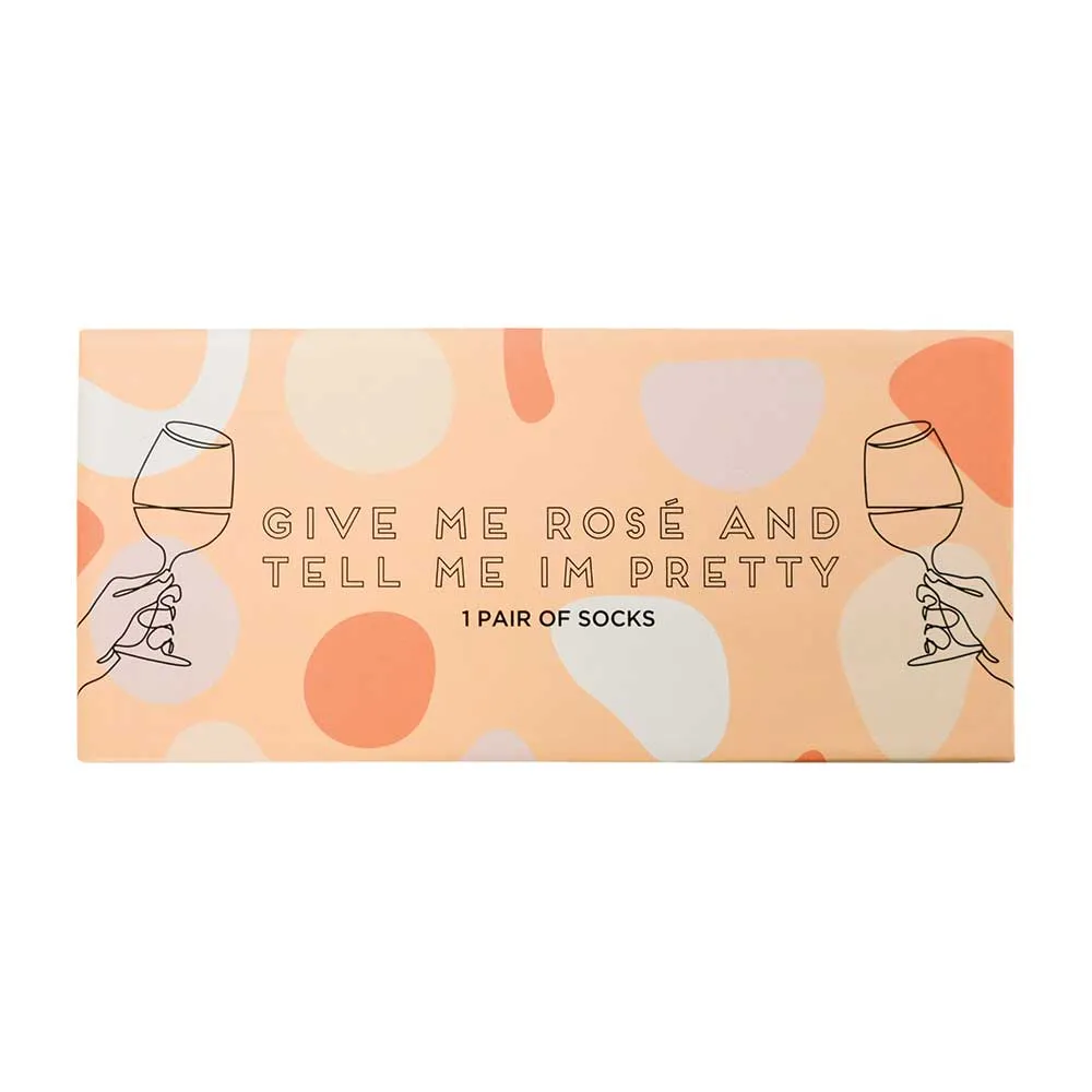 Boxed Jacquard Socks - Give Me Rose