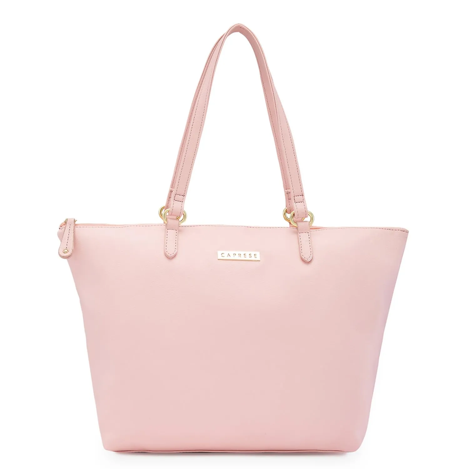 Caprese Ivy Tote Bag, Large-Peach | Stylish Handbag for Women | Spacious, Versatile Office & Daily Essentials Tote | Top Zip Closure