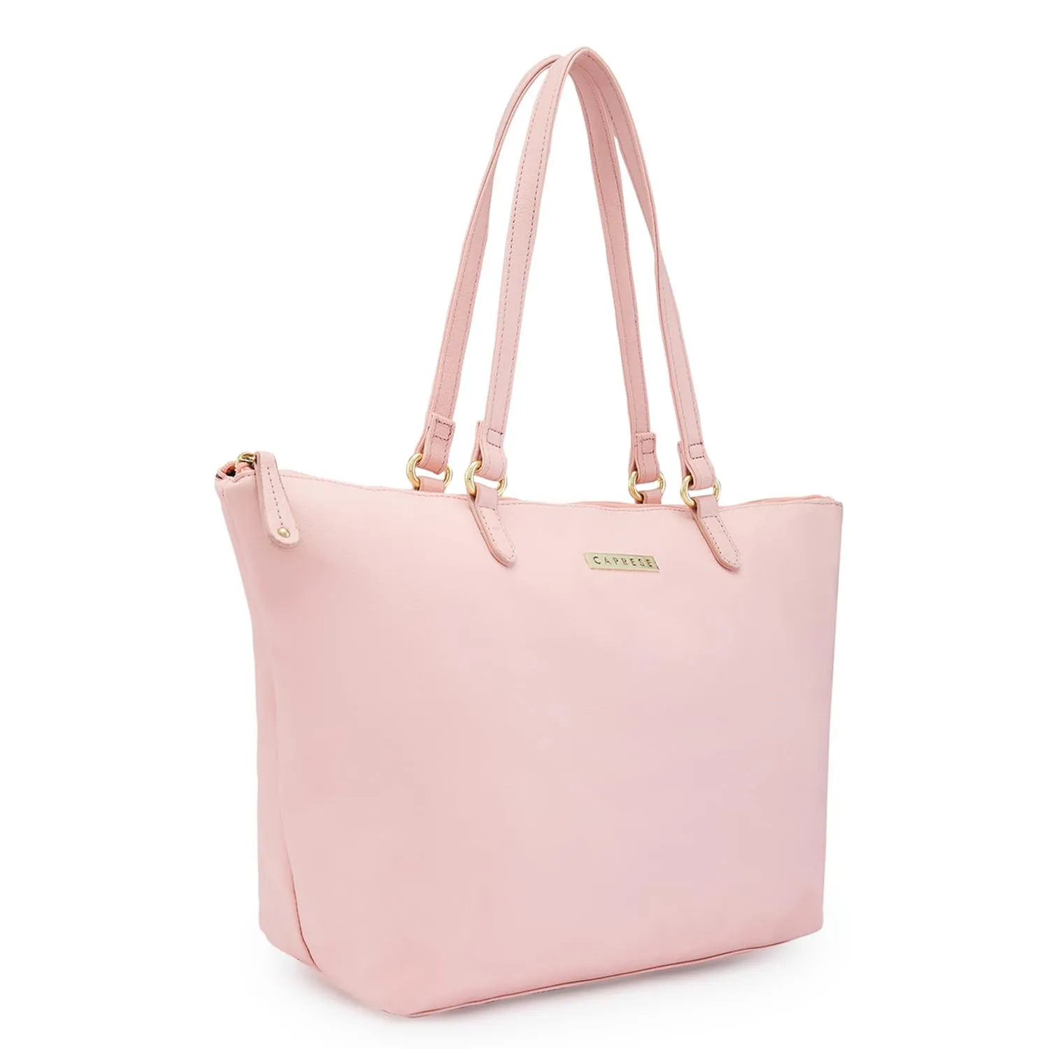 Caprese Ivy Tote Bag, Large-Peach | Stylish Handbag for Women | Spacious, Versatile Office & Daily Essentials Tote | Top Zip Closure