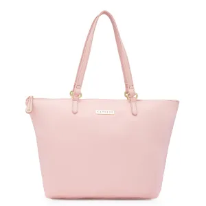 Caprese Ivy Tote Bag, Large-Peach | Stylish Handbag for Women | Spacious, Versatile Office & Daily Essentials Tote | Top Zip Closure