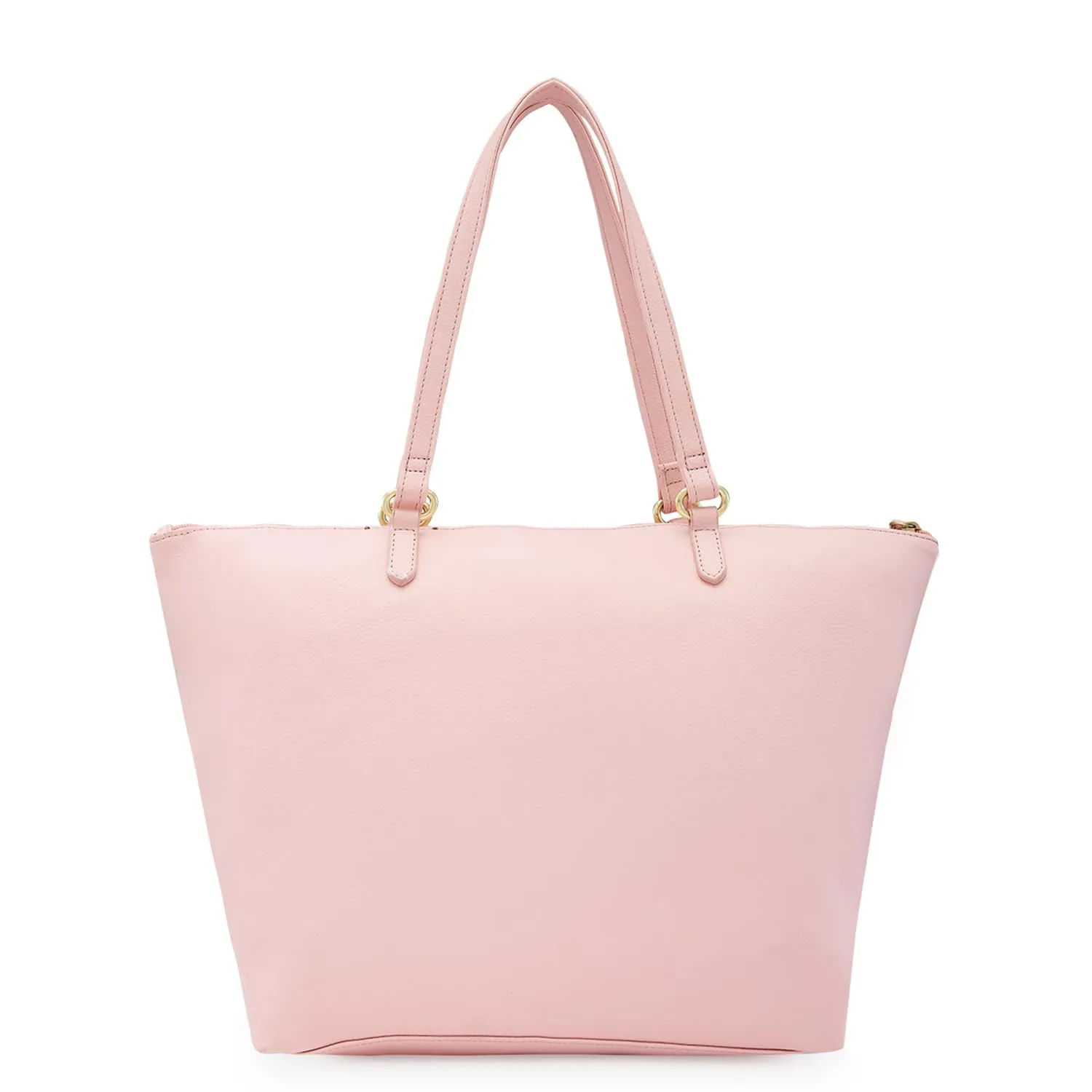 Caprese Ivy Tote Bag, Large-Peach | Stylish Handbag for Women | Spacious, Versatile Office & Daily Essentials Tote | Top Zip Closure