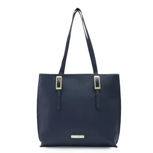 Caprese Jenny Tote Bag, Medium-Navy | Stylish Handbag for Women | Spacious, Versatile Office & Daily Essentials Tote | Top Zip Closure