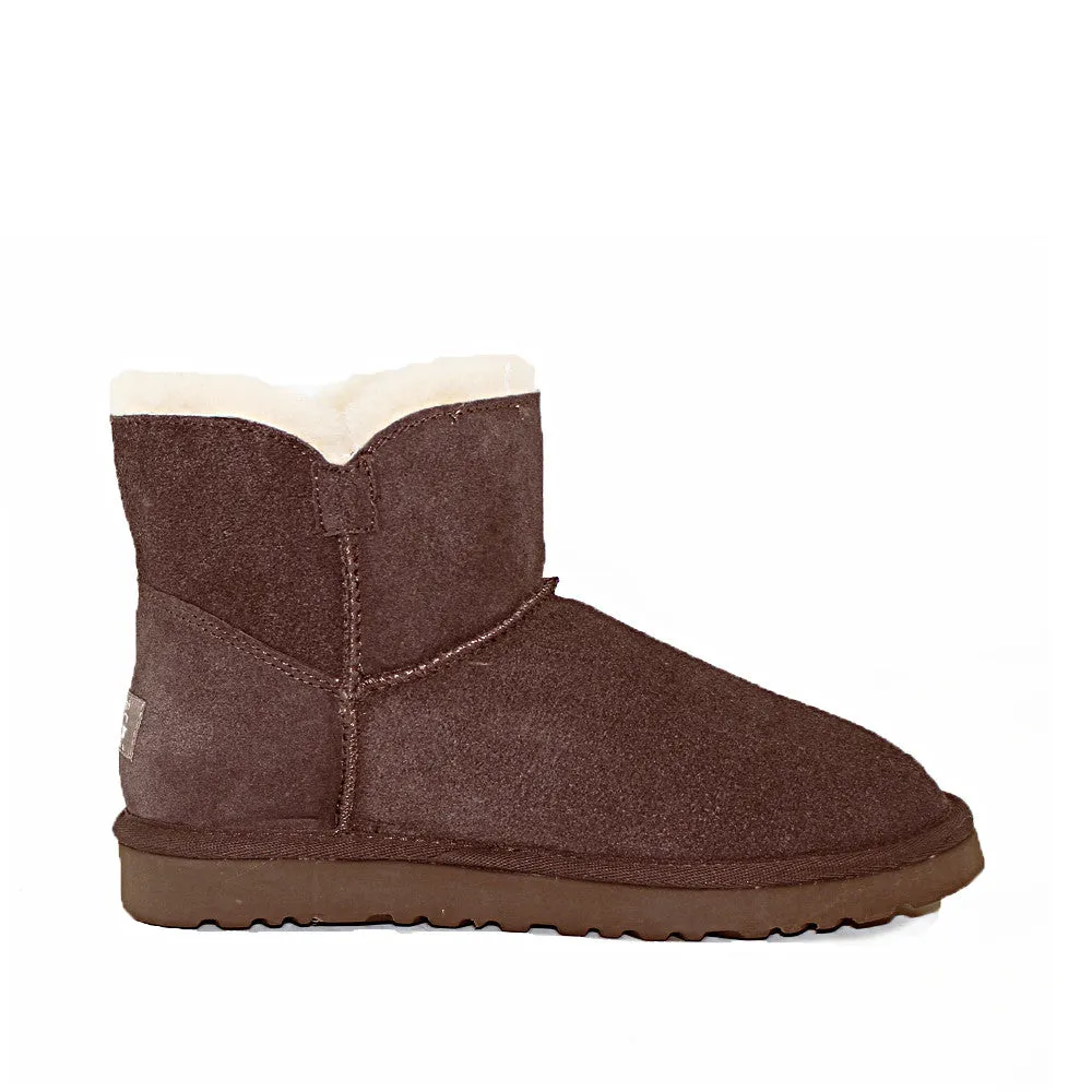 Crystal Button Ugg Boot - Chocolate