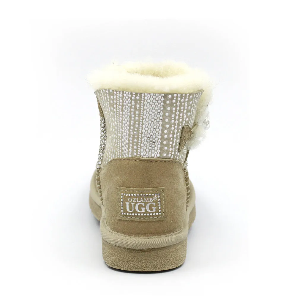 Crystal Dot Short Ugg Boot - Sand