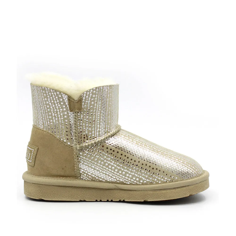 Crystal Dot Short Ugg Boot - Sand