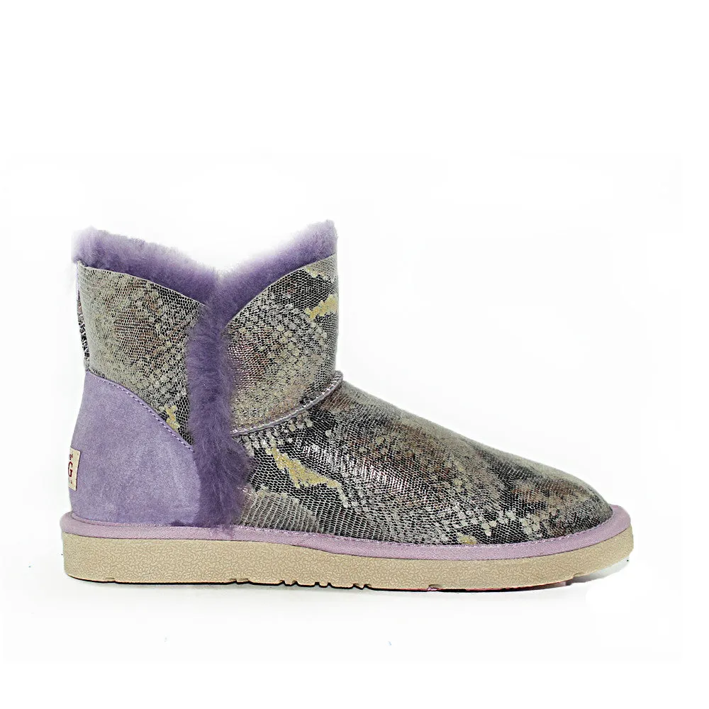 Fiona Short Ugg Boot - Purple Snake