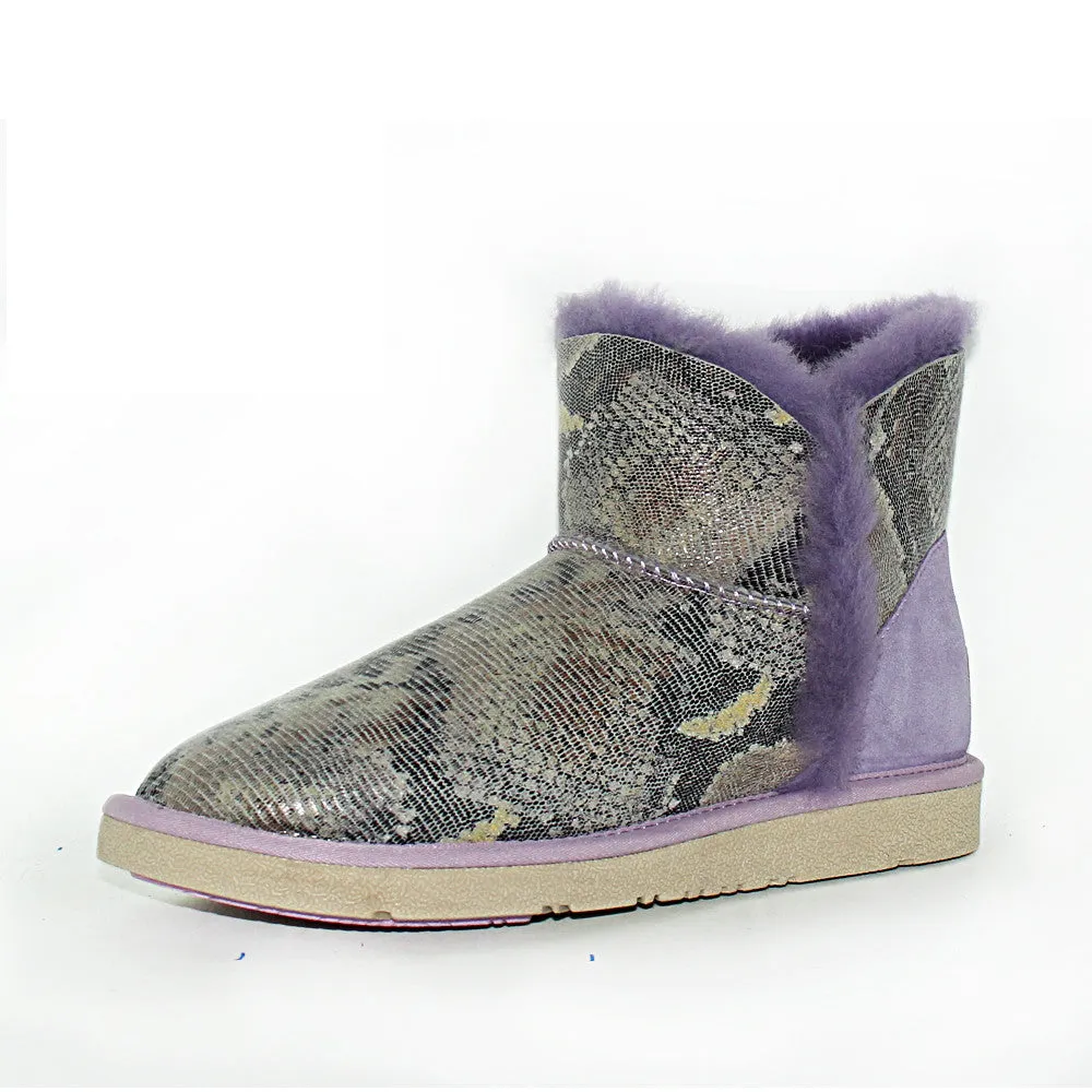 Fiona Short Ugg Boot - Purple Snake