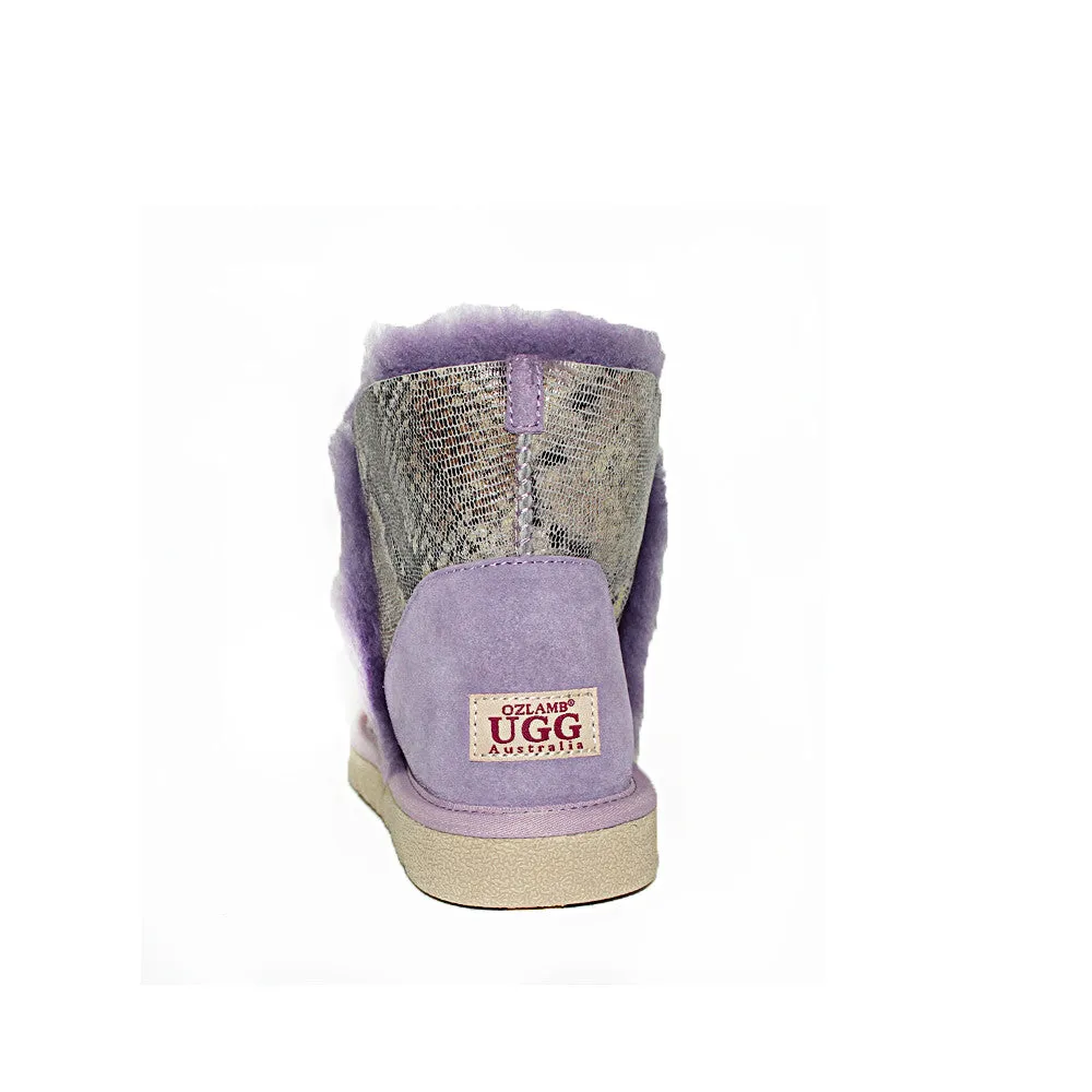 Fiona Short Ugg Boot - Purple Snake