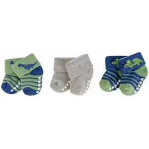 Hudson Baby 3 Pairs Socks, Dino, 0-6Months