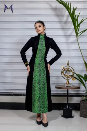 Long Snake Print Dress