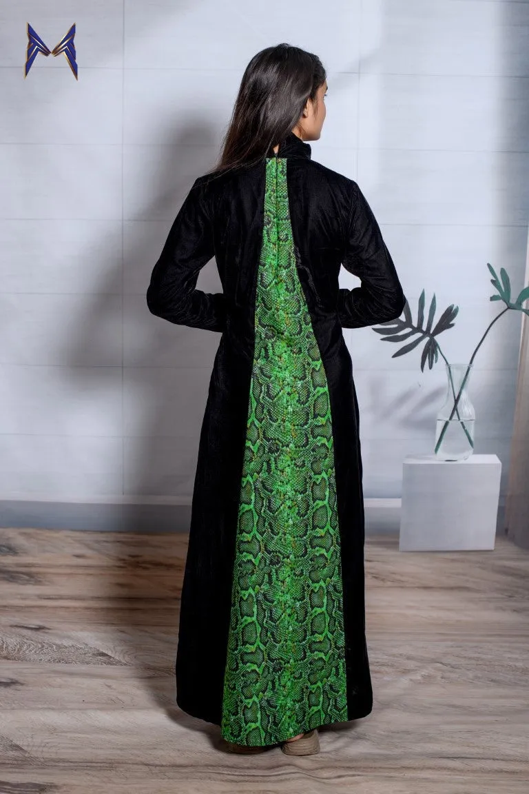 Long Snake Print Dress