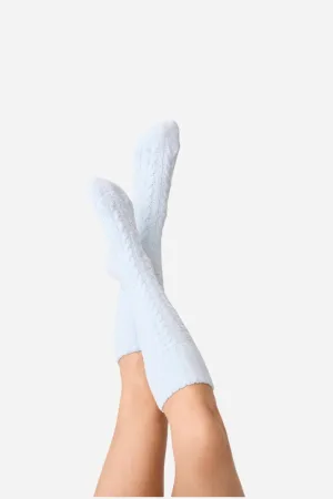 PJ Salvage Socks Cable Crew Blue Air