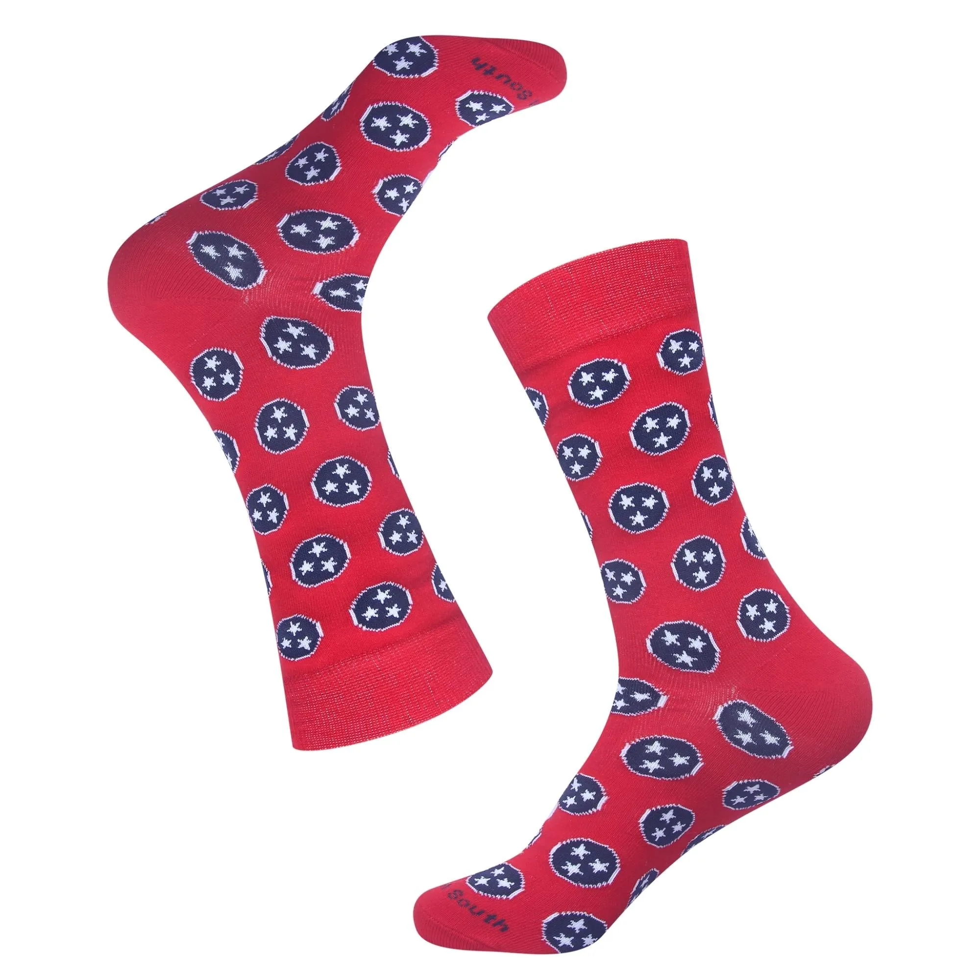 Red Tri Star Socks
