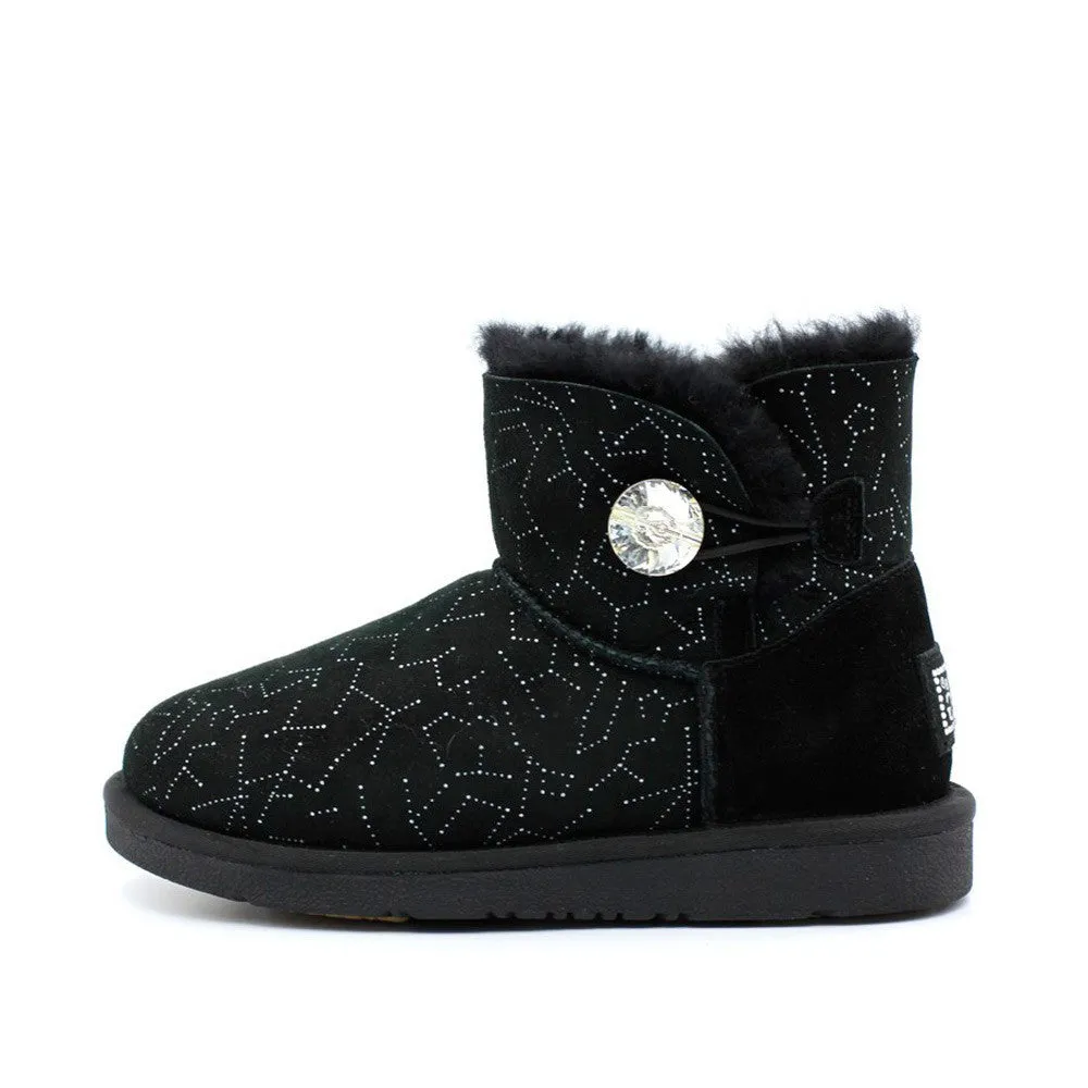 Starsky Crystal Short Ugg Boot - Black