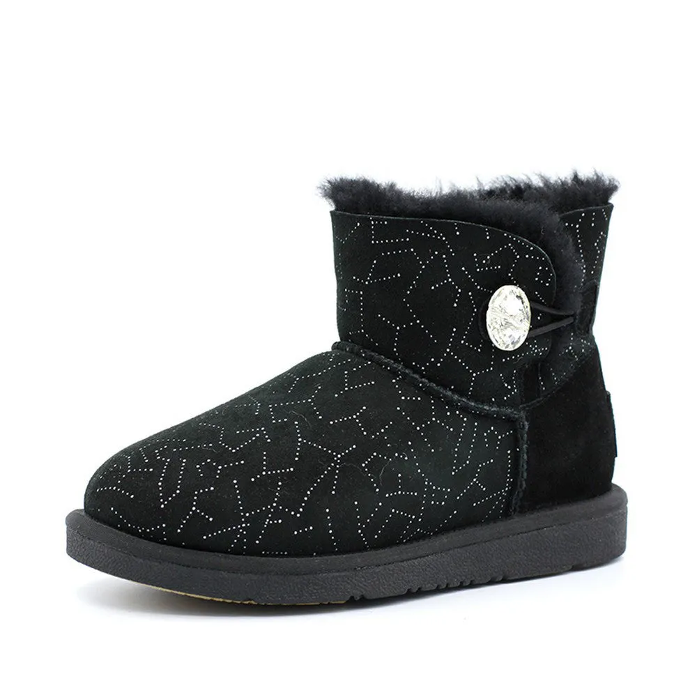Starsky Crystal Short Ugg Boot - Black