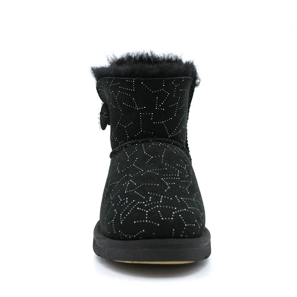 Starsky Crystal Short Ugg Boot - Black
