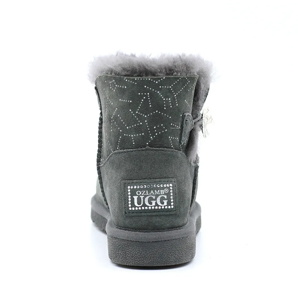 Starsky Crystal Short Ugg Boot - Grey