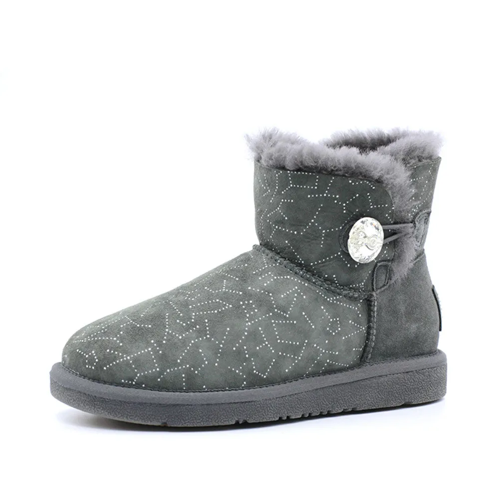 Starsky Crystal Short Ugg Boot - Grey