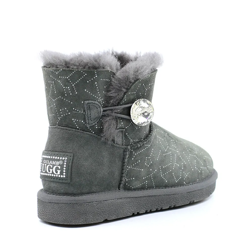 Starsky Crystal Short Ugg Boot - Grey