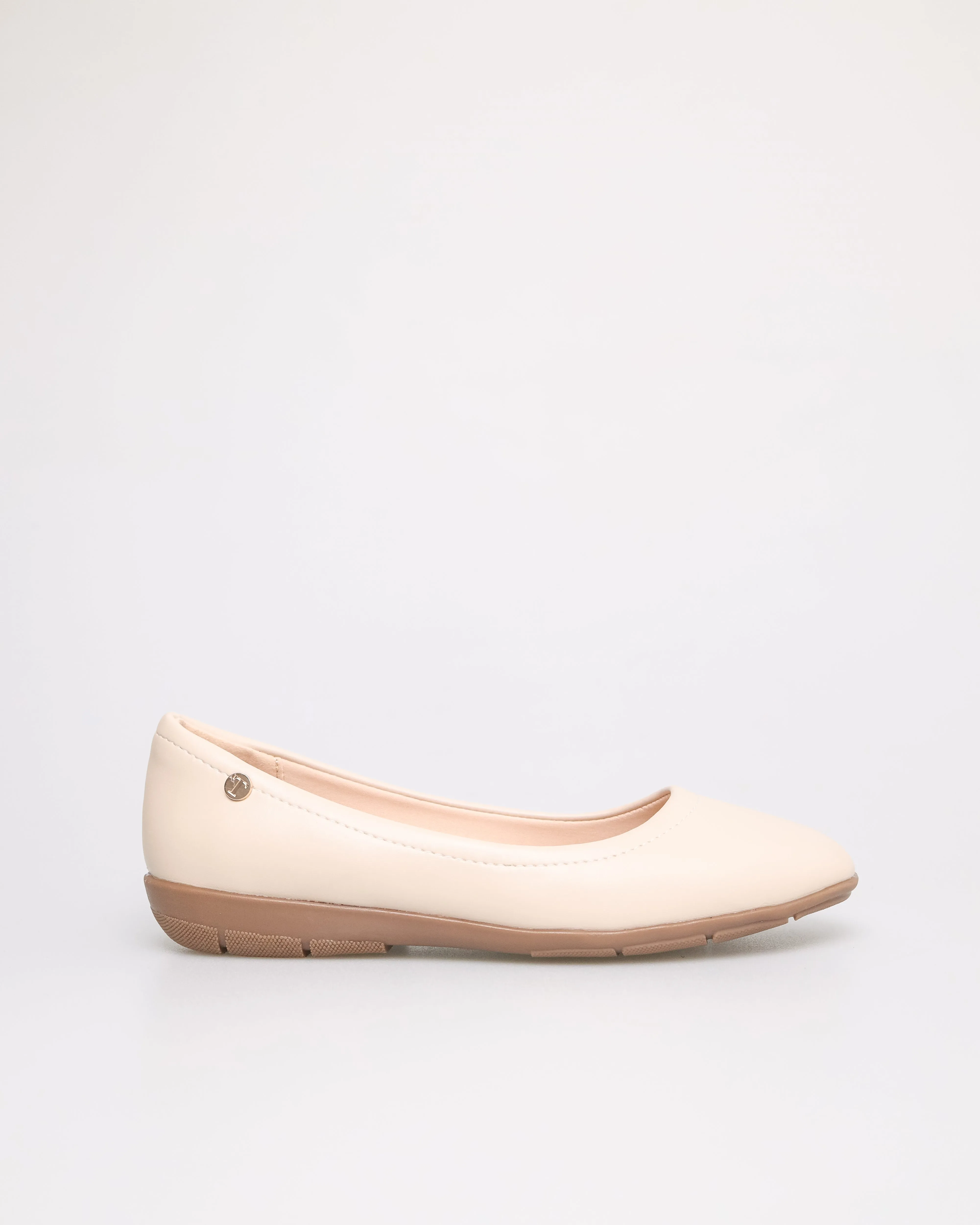 Tomaz NN226 Ladies Square Toe Ballerinas (Cream)