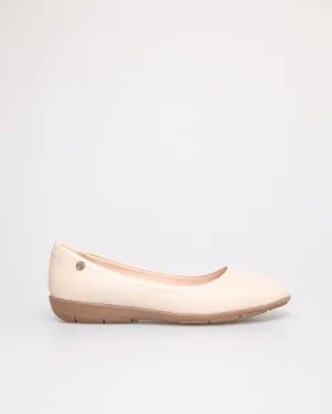 Tomaz NN226 Ladies Square Toe Ballerinas (Cream)
