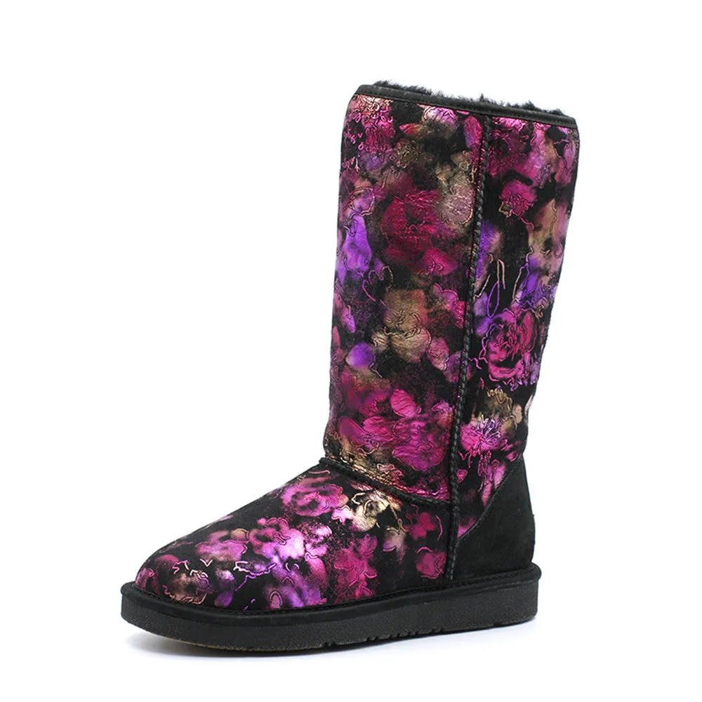 Wild Rose Tall Ugg Boot - Black