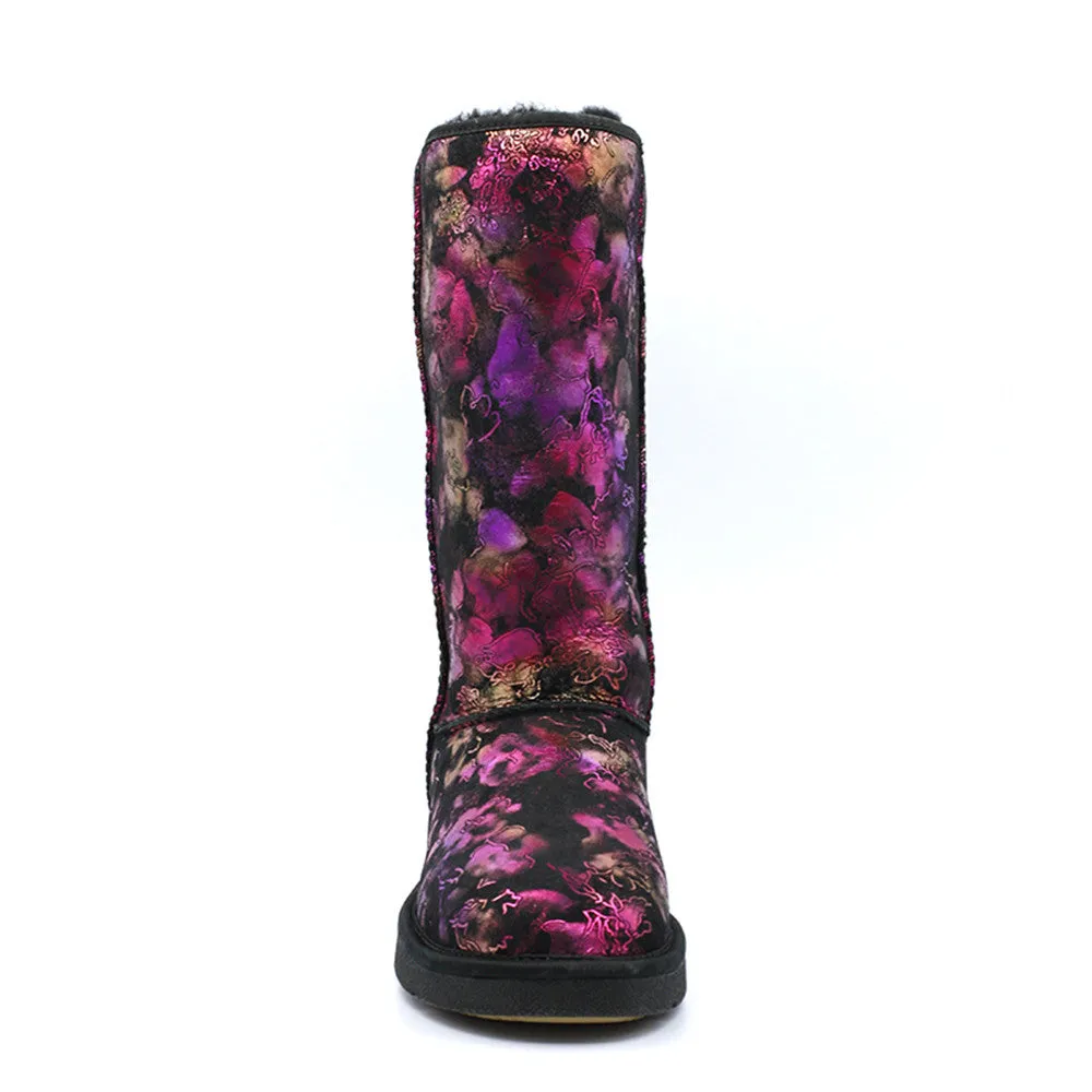 Wild Rose Tall Ugg Boot - Black